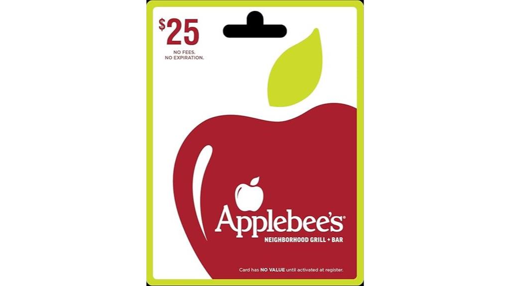 applebee s dining experience gift