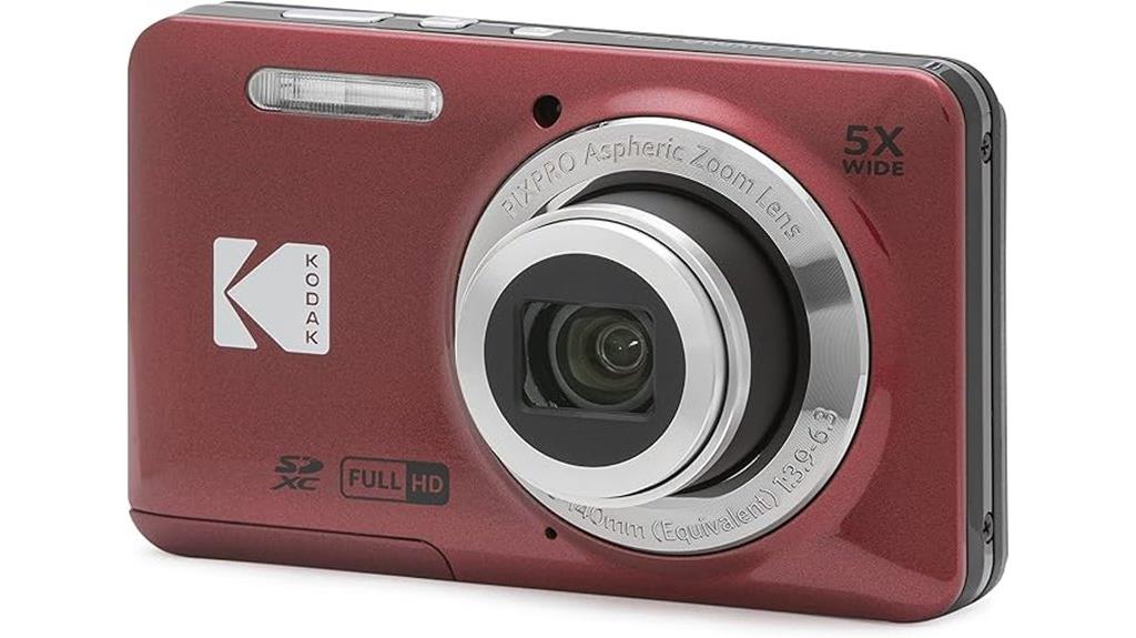 16mp red digital camera