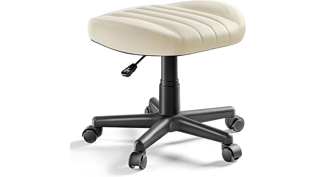 adjustable rolling footstool