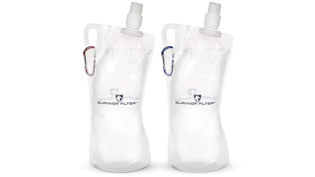 clear collapsible water bottles