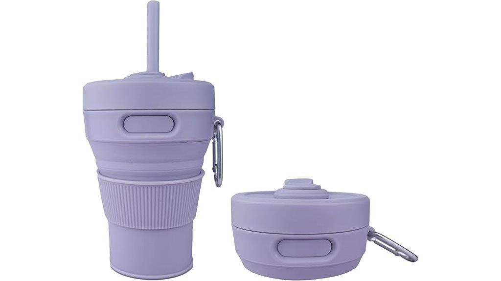 collapsible silicone travel mug