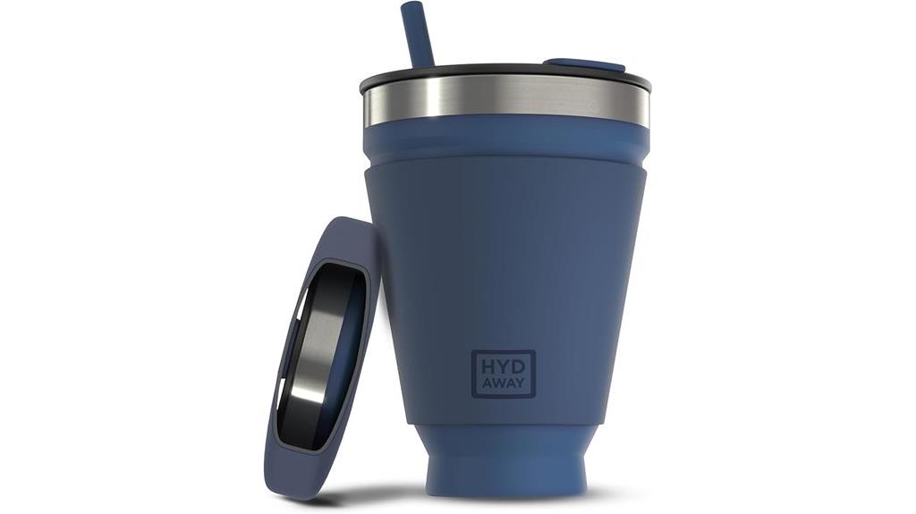 collapsible travel tumbler set