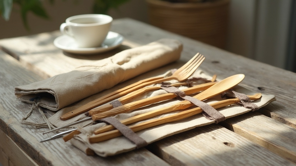 compact travel cutlery storage