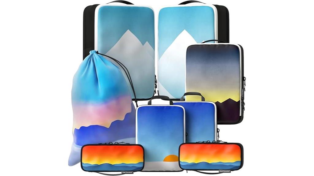 deluxe travel packing cubes