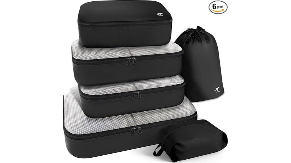 efficient suitcase organization set