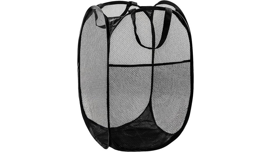 foldable black laundry hamper