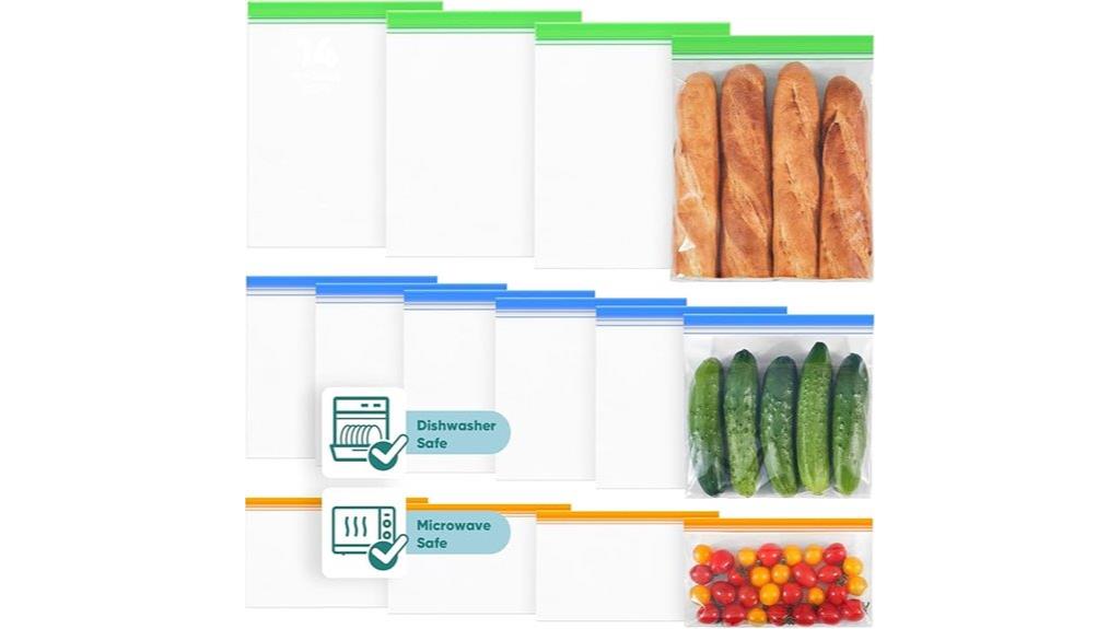 reusable freezer bag set