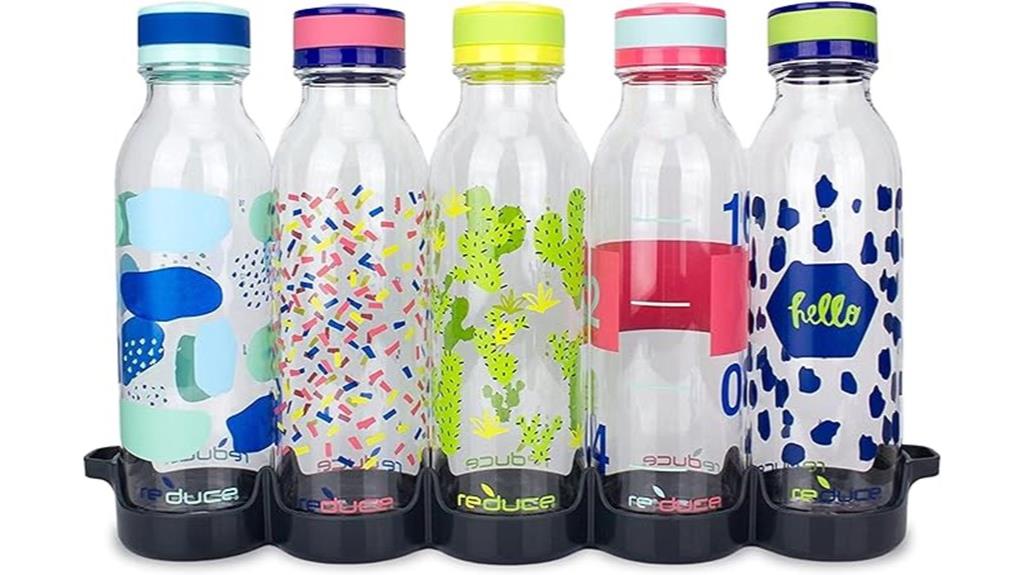 reusable water bottle set