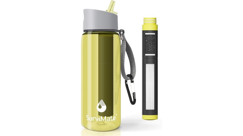 survival water filtration bottle