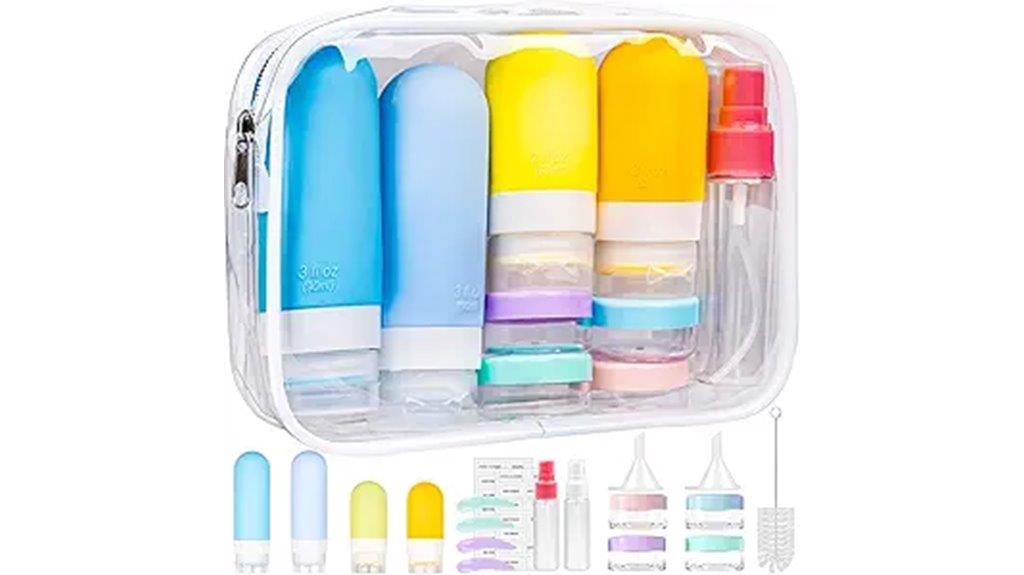 travel friendly silicone bottles