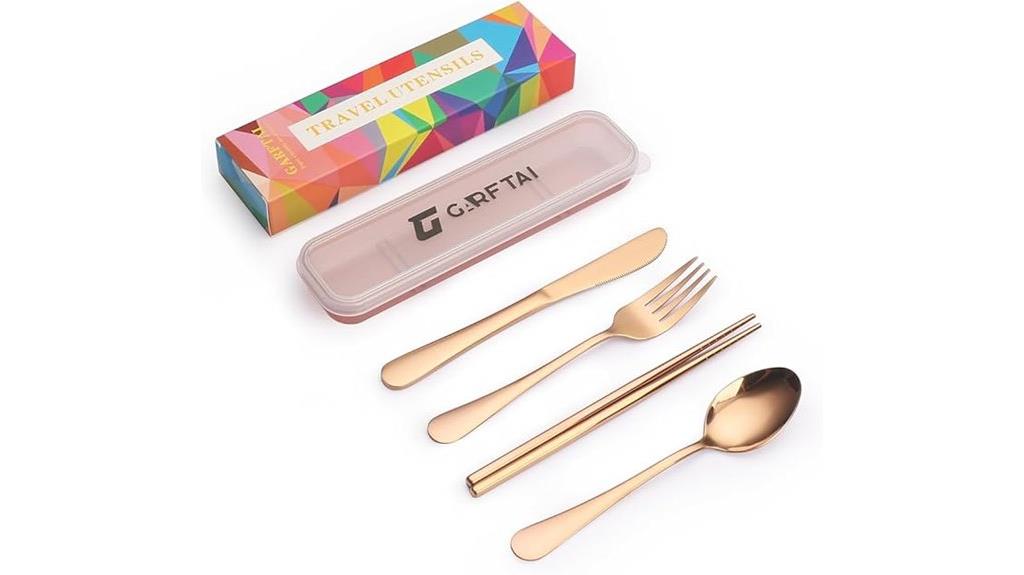 travel friendly stainless steel utensils