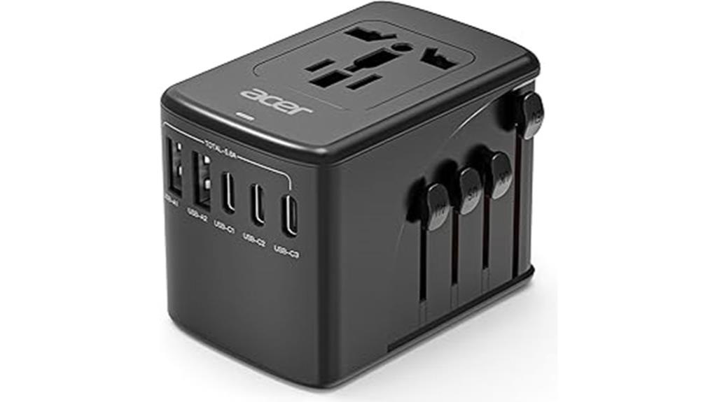 travel plug adapter with usb