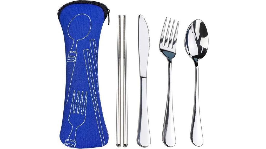 travel silverware set portable