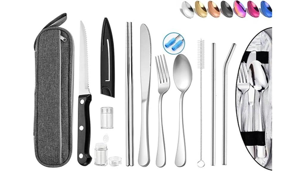 travel utensils stainless steel